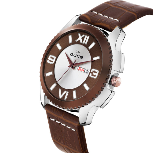 Duke Analog Display Round Brown Dial Men Watch (DK002RM01S)