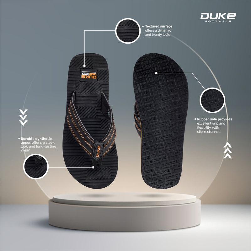 Duke Mens Textured Flip-Flops (FWC6213)