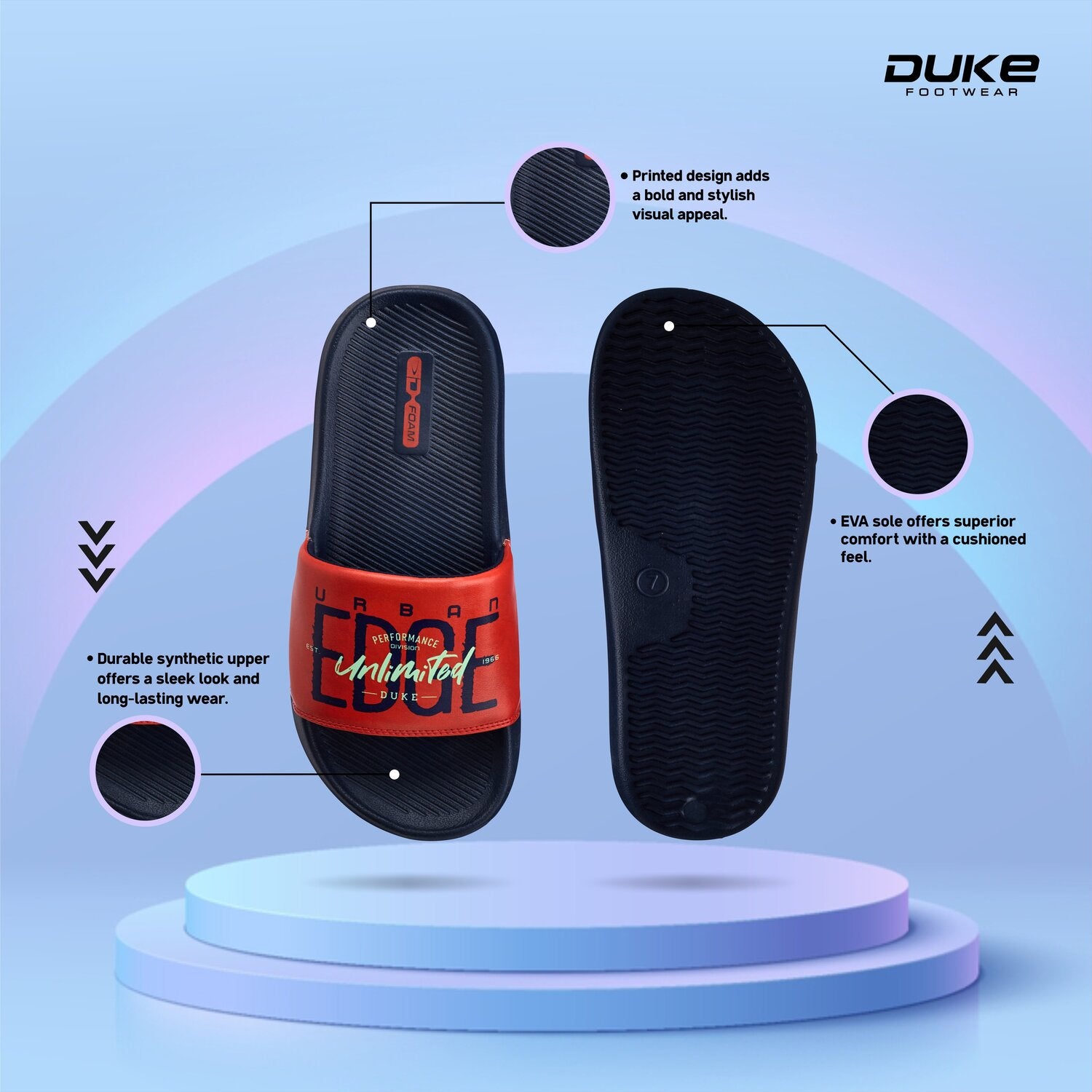 Duke Mens Urban Edge Sliders (FWC6215)