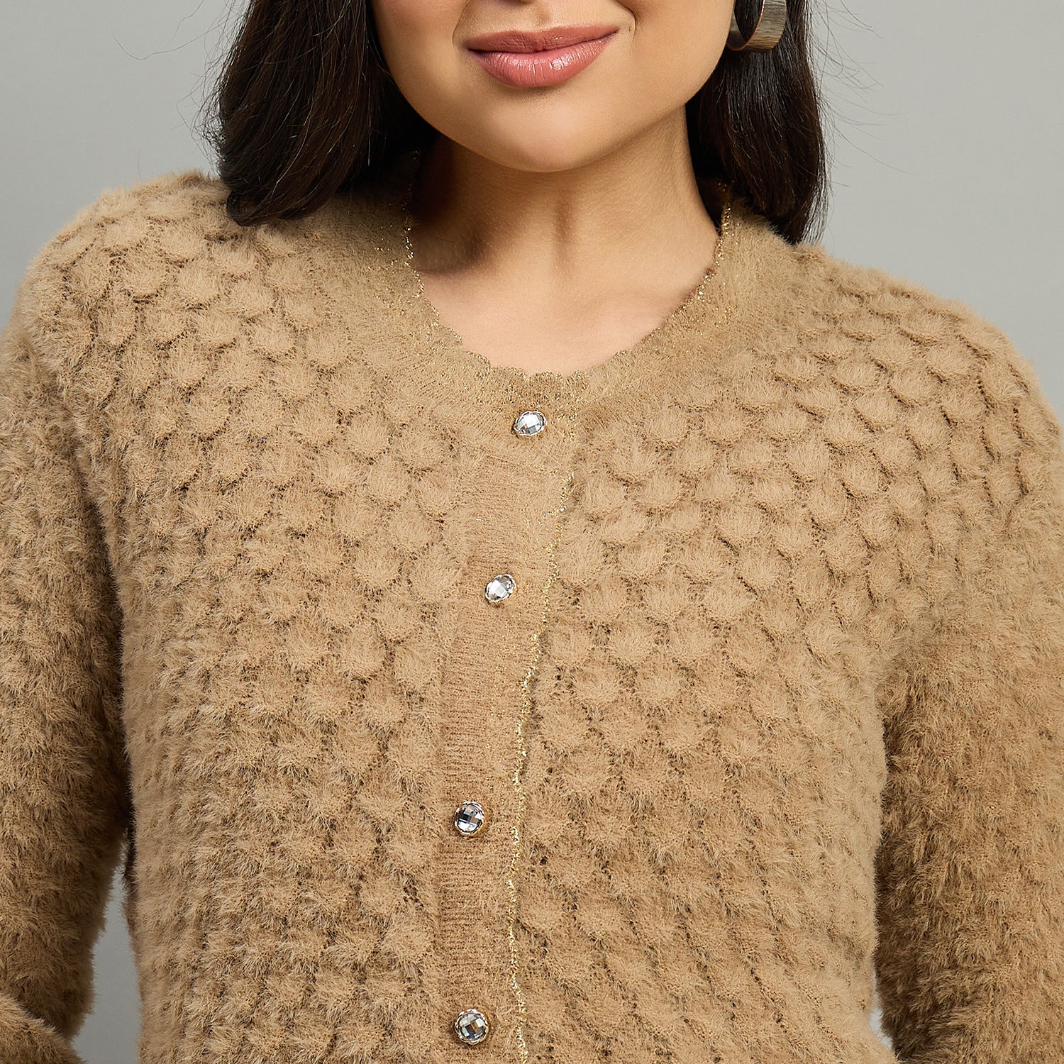 Duke Urban Women Full Sleeve Front Open Slim Fit Sweater (SDS1410B)