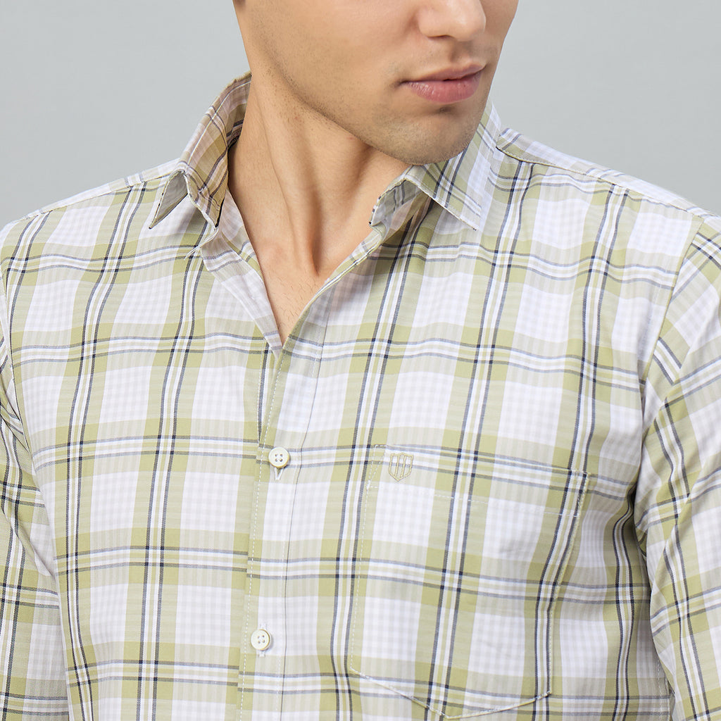 Duke Men Slim Fit Full Sleeve Oxford Cotton Shirt (SDO5CKDE)