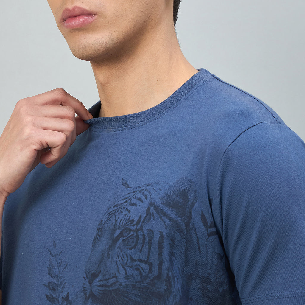 Duke Urban Men Graphic Print Half Sleeve Round Neck Casual Tshirt (LF7541)