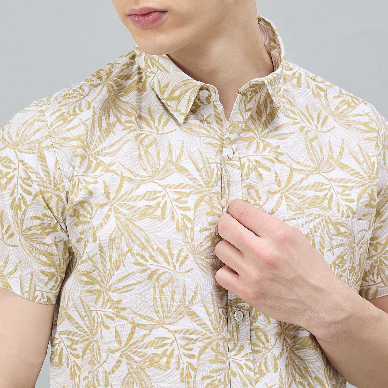 Duke Urban Men Floral Print Half Sleeve Slim Shirt (SDO3PRE)