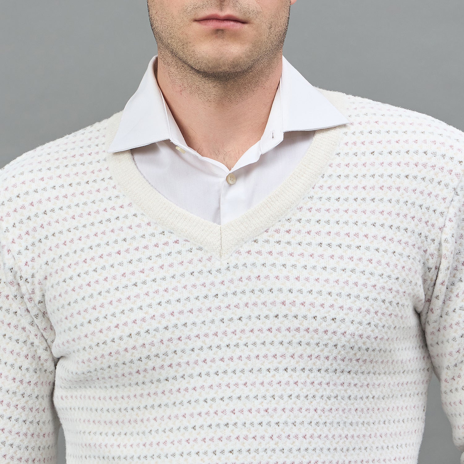 Duke Urban Men Full Sleeve V Neck Regular Sweater (SDS2403)