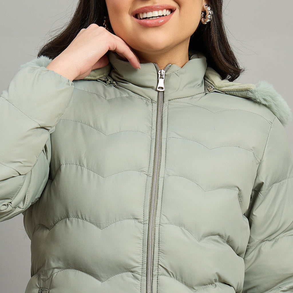 Duke Women Short Style Hooded Bomber Jacket (SDZ4114)