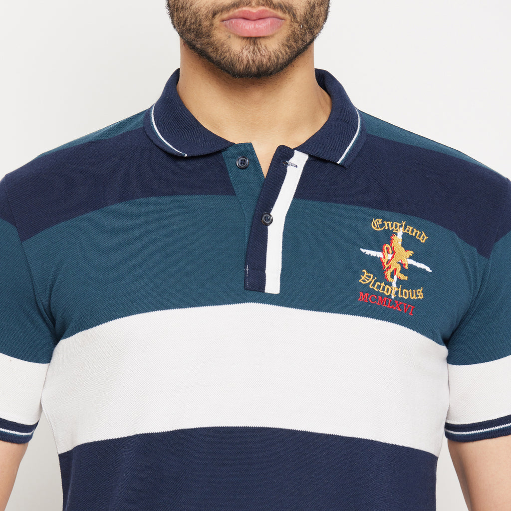 Duke Stardust Men Half Sleeve Polo Neck Cotton T-shirt (4032)