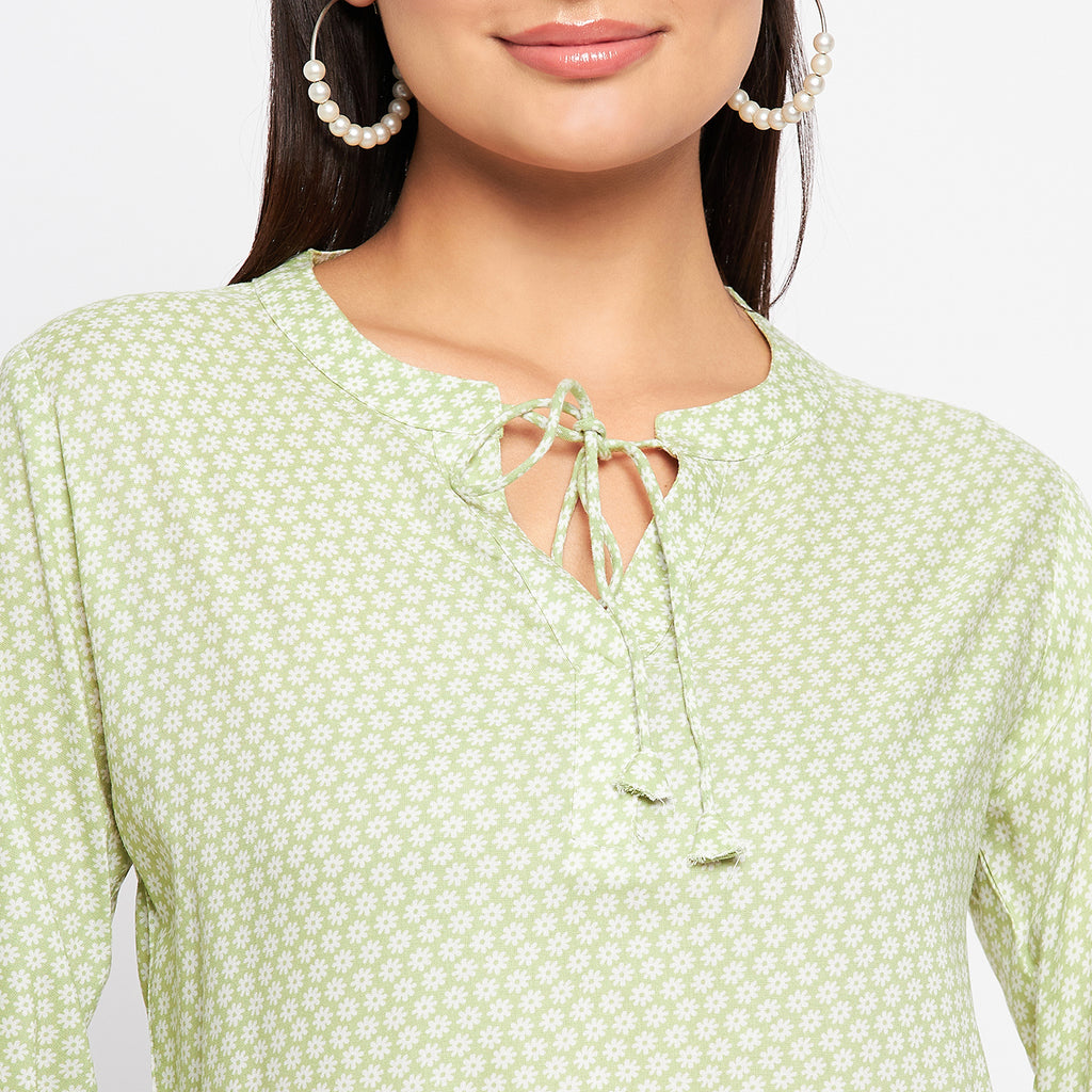 Duke Stardust Women V-Neck 3/4th Sleeve Printed Top (SDX3273)