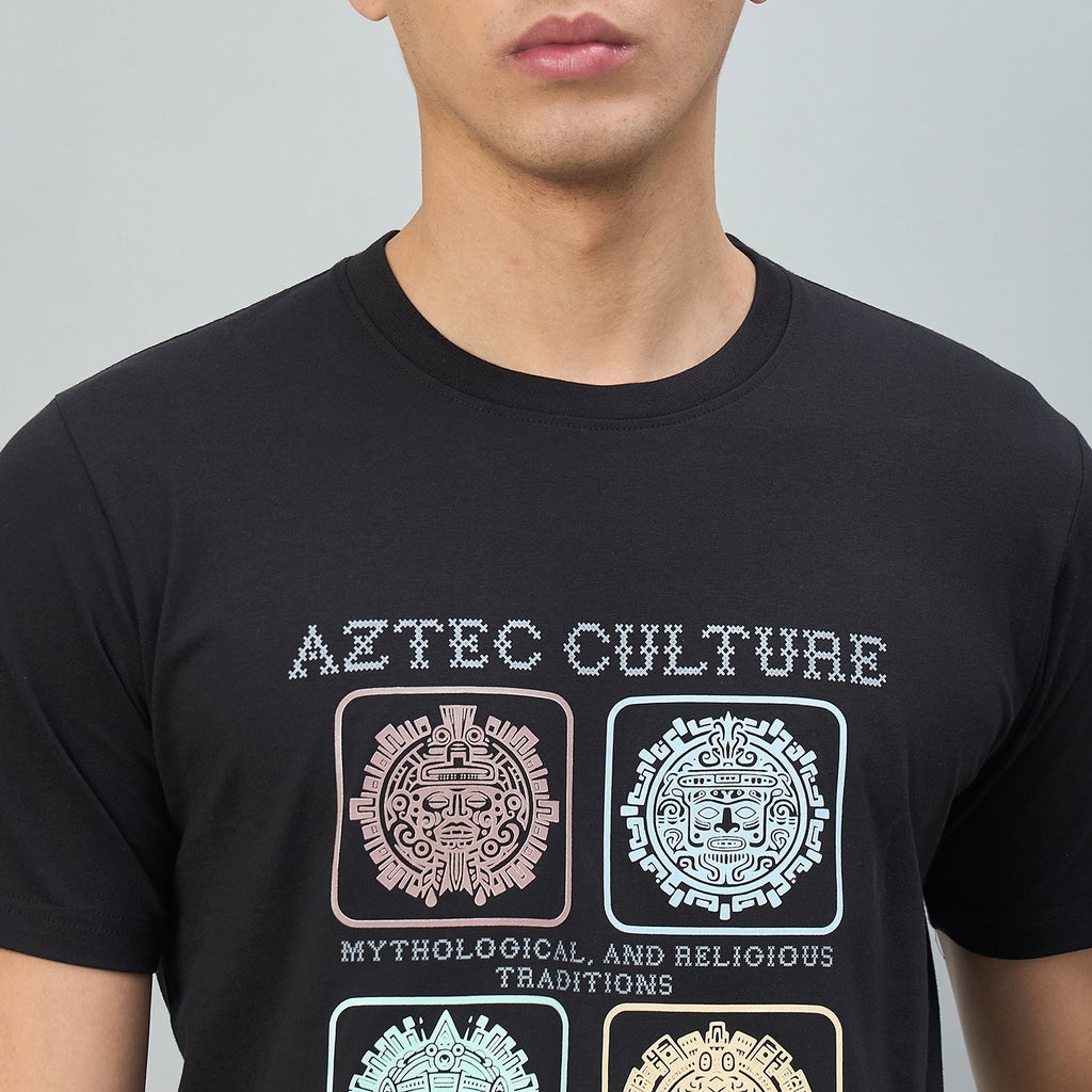 Duke Urban Men Graphic Print Half Sleeve Round Neck Casual Tshirt (LF7546)
