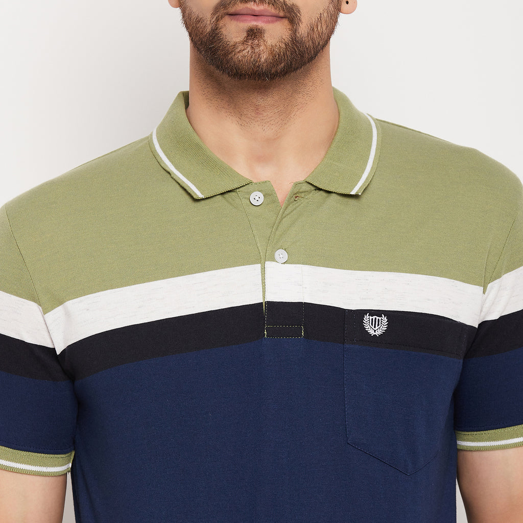 Duke Stardust Men Half Sleeve Polo Neck Cotton T-shirt (LF5724)