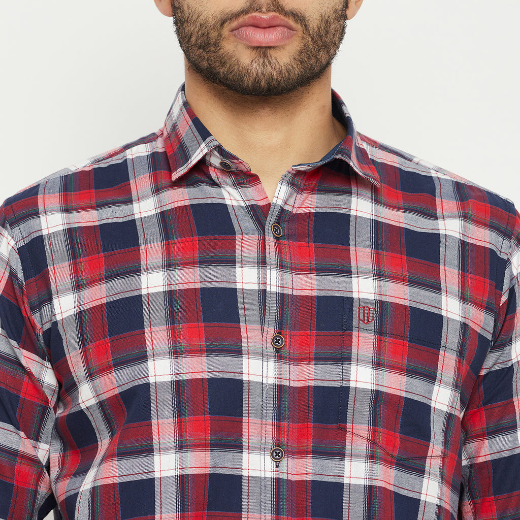 Duke Men Stardust Cotton Full Sleeve Shirt (SDO5CKTB)