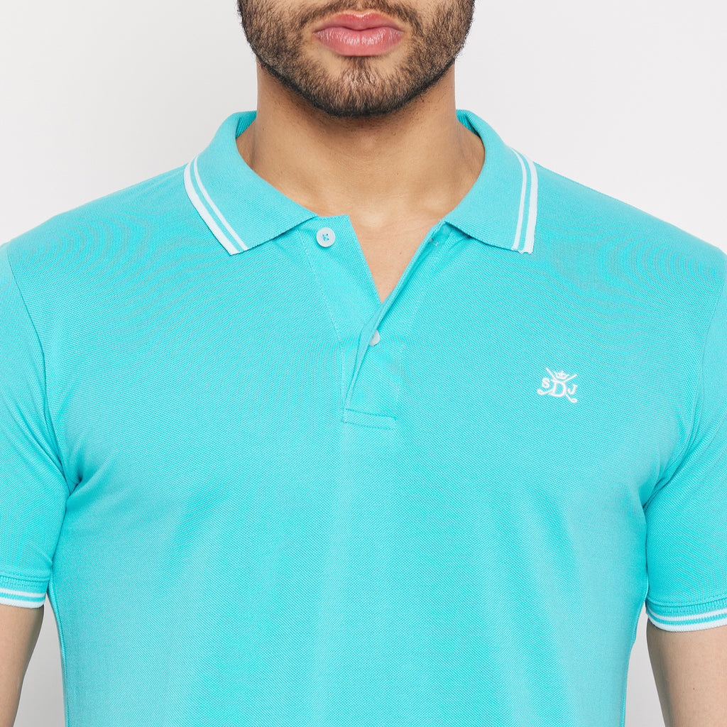 Duke Stardust Men Half Sleeve Polo Neck Cotton T-shirt (LF5890)