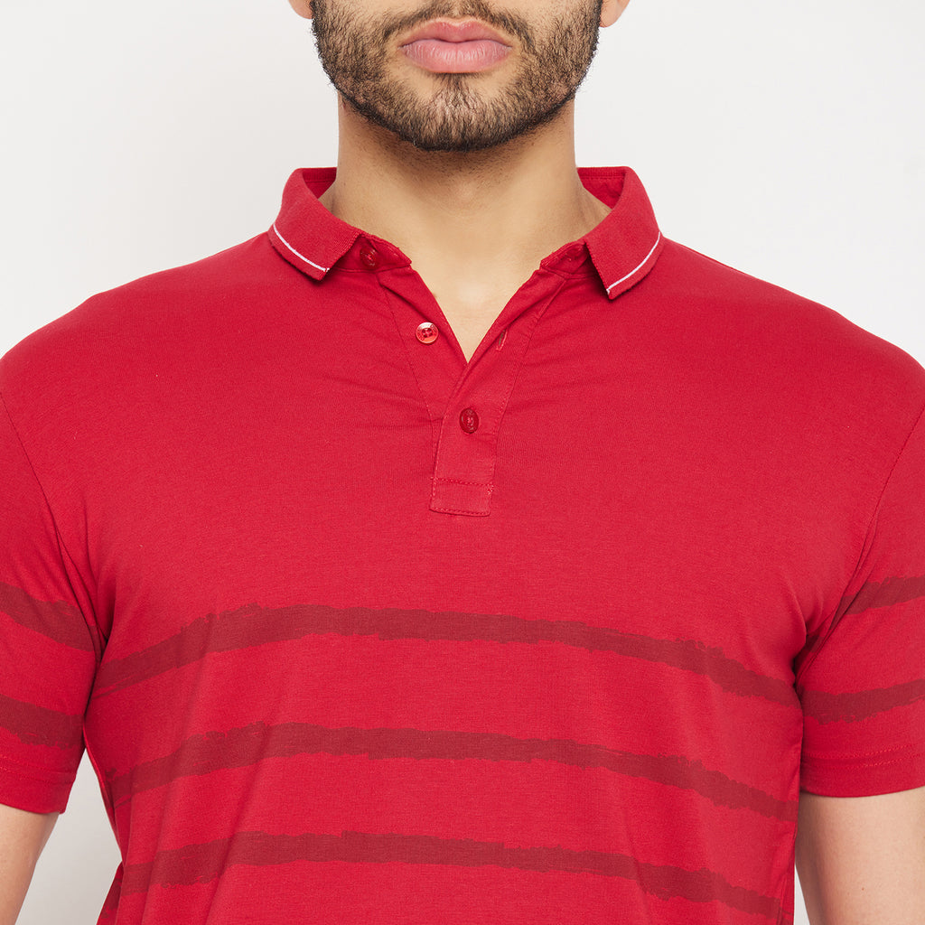 Duke Stardust Men Half Sleeve Polo Neck Cotton T-shirt (4389)