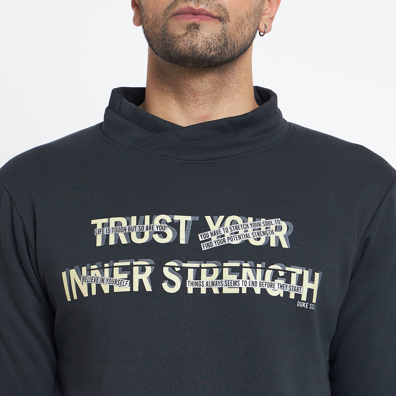 Duke Urban Men Cowl Neck Sweatshirt (LF6289)