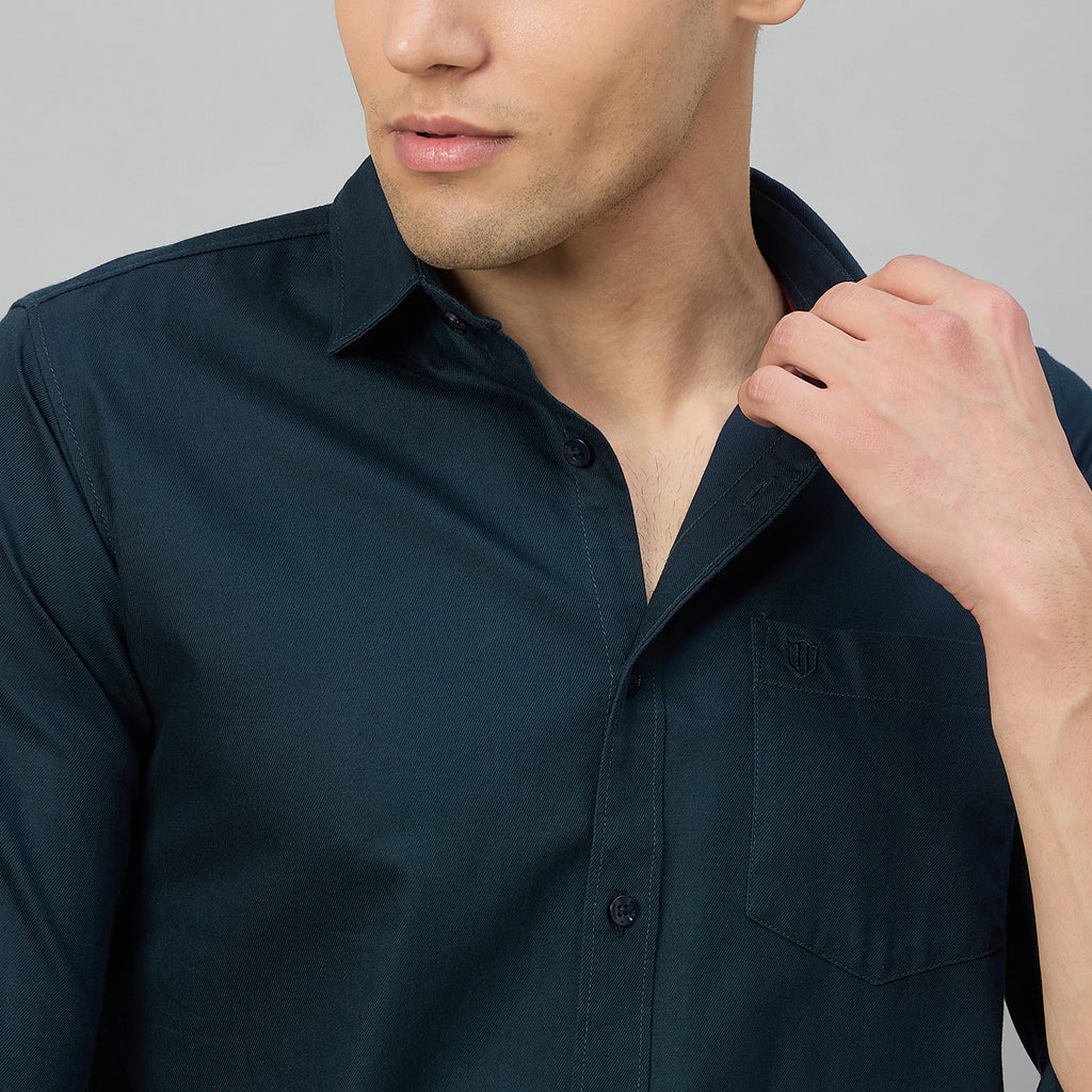 Duke Men Slim Fit Full Sleeve Short Style Cotton Shirt (SDO8PLTC)