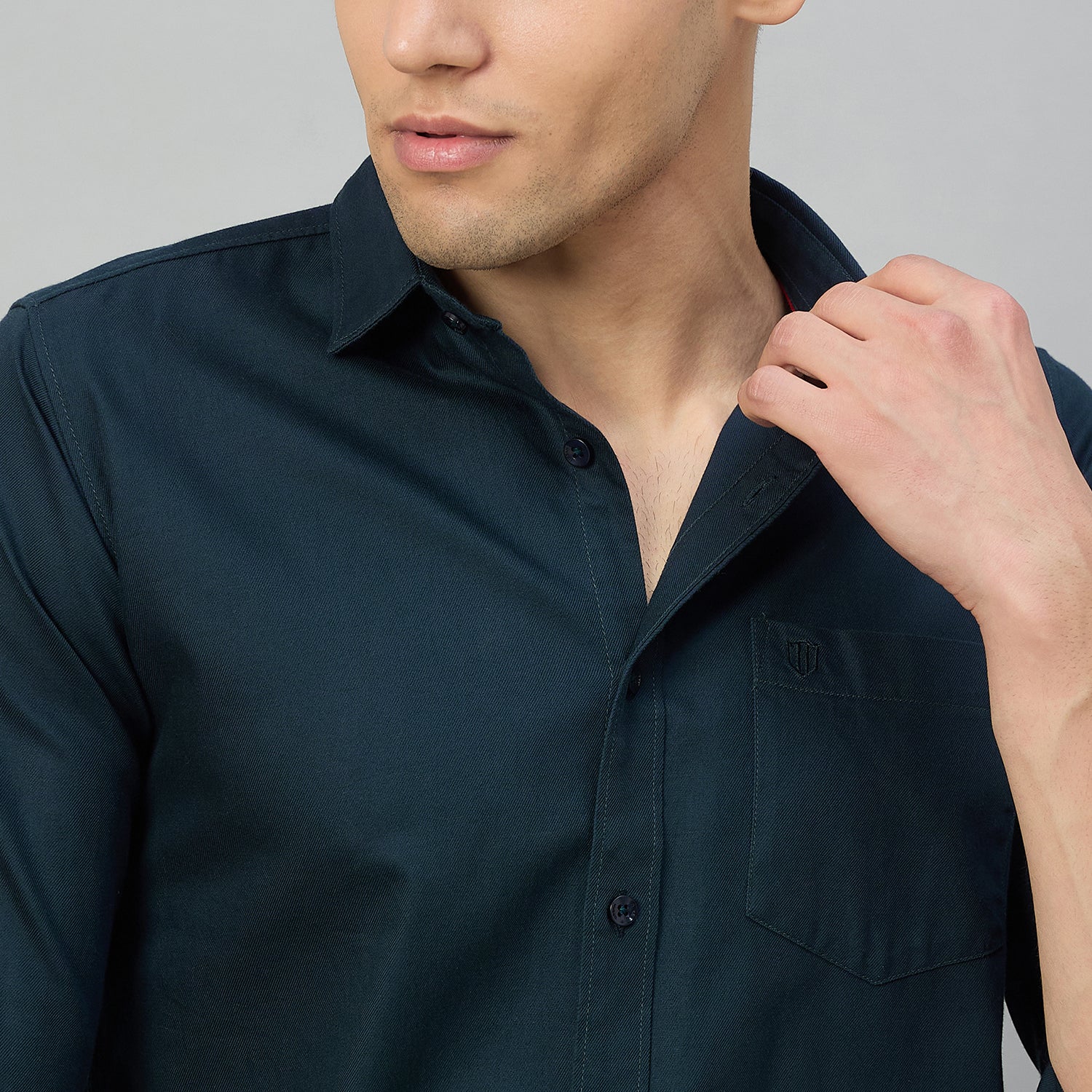 Duke Men Slim Fit Full Sleeve Short Style Cotton Shirt (SDO8PLTC)
