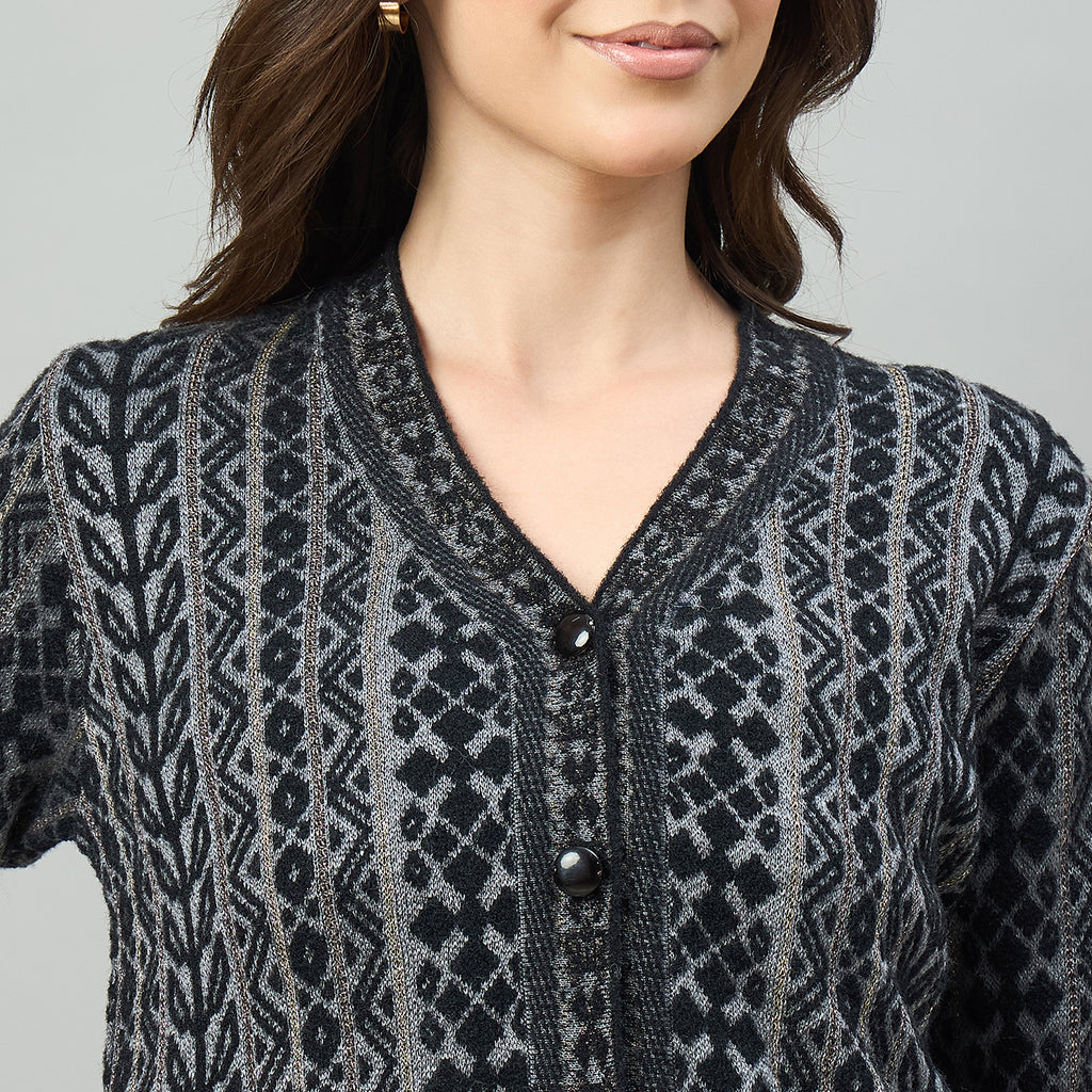Duke Urban Women Full Sleeve V Neck Regular Sweater (SDS1439)
