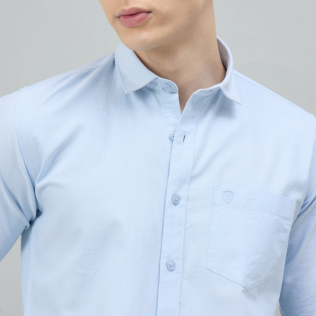 Duke Urban Men Solid Full Sleeve Spread Collar Slim Shirt (SDO8PLOE)