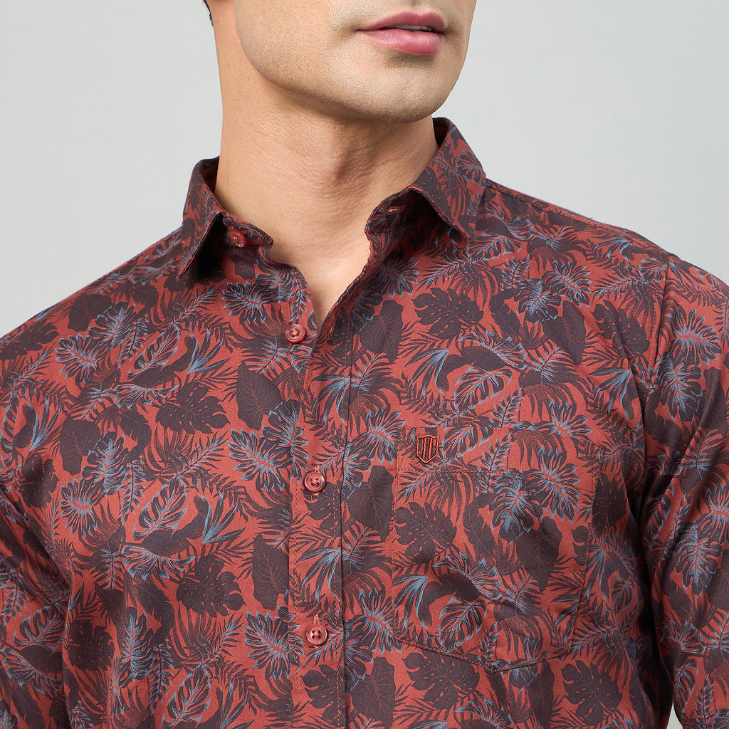 Duke Men Slim Fit Full Sleeve Short Style Cotton Shirt (SDO8PRBP)