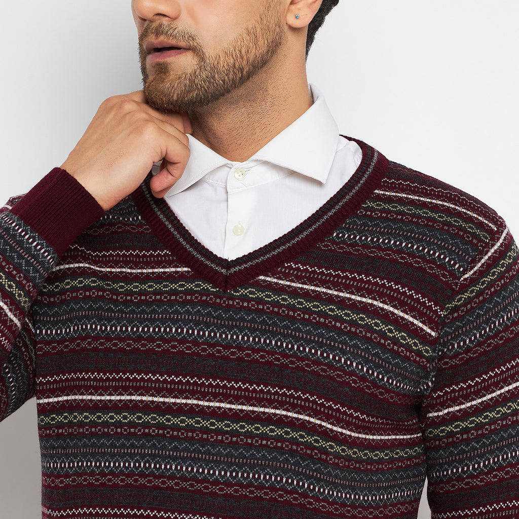 Duke Urban Men Full Sleeve V Neck Sweater (SDS2051)