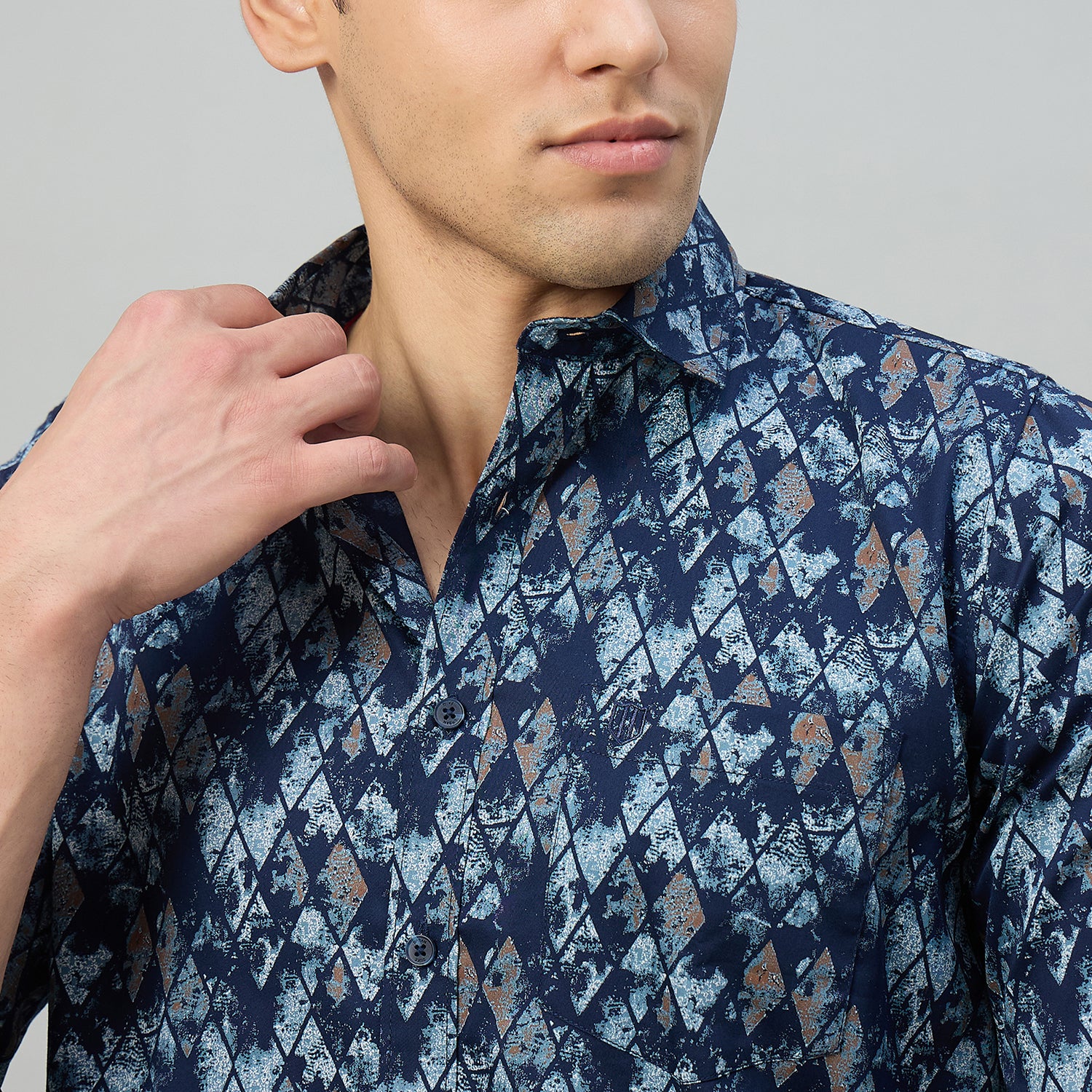 Duke Men Slim Fit Full Sleeve Short Style Cotton Shirt (SDO8PRBK)