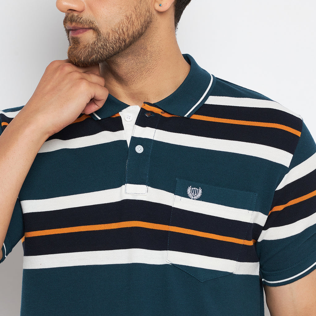 Duke Stardust Men Polo Neck Half Sleeve Cotton T-shirt (LF7046)