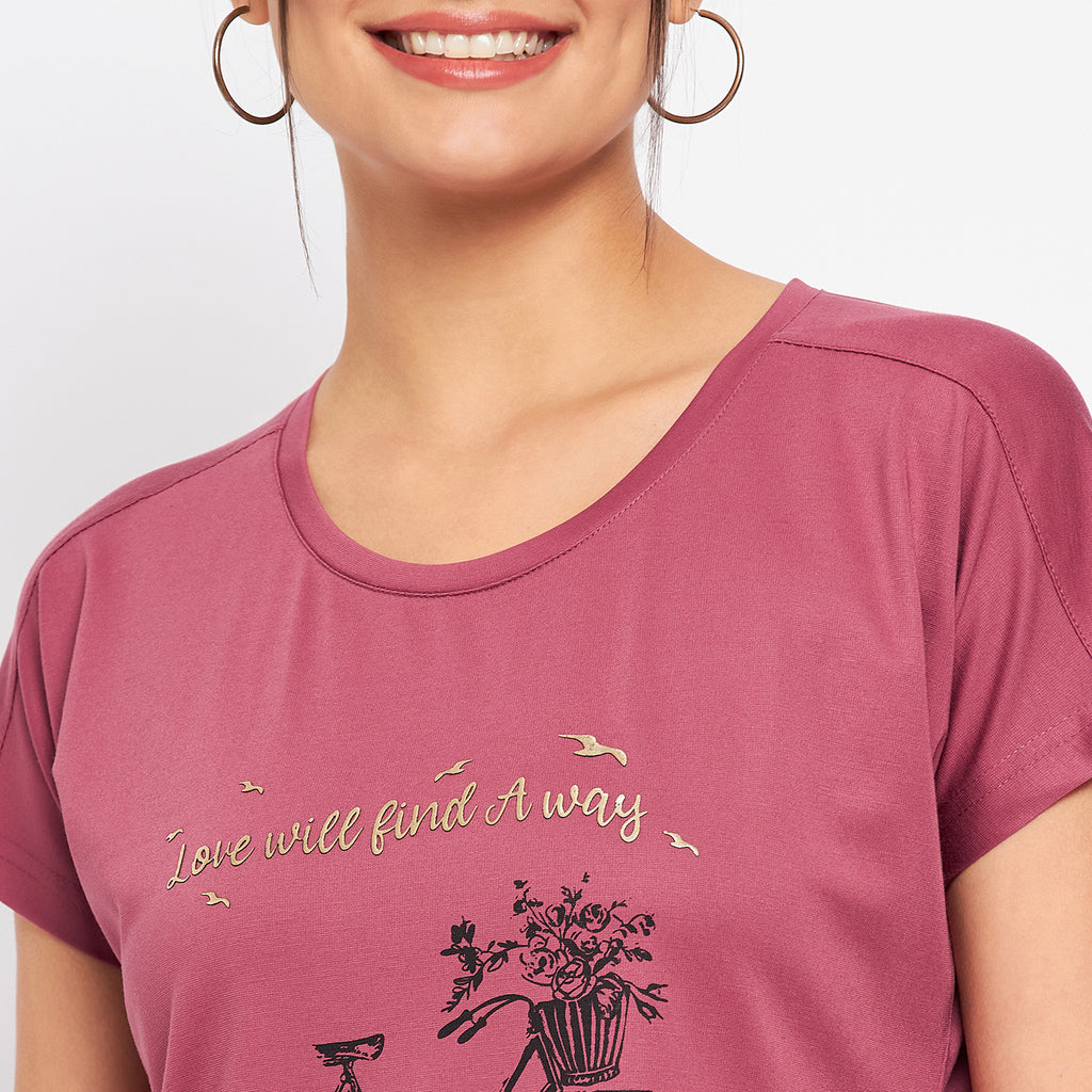 Duke Stardust Women Round Neck Short Sleeve Printed Crop Top (LFX902)