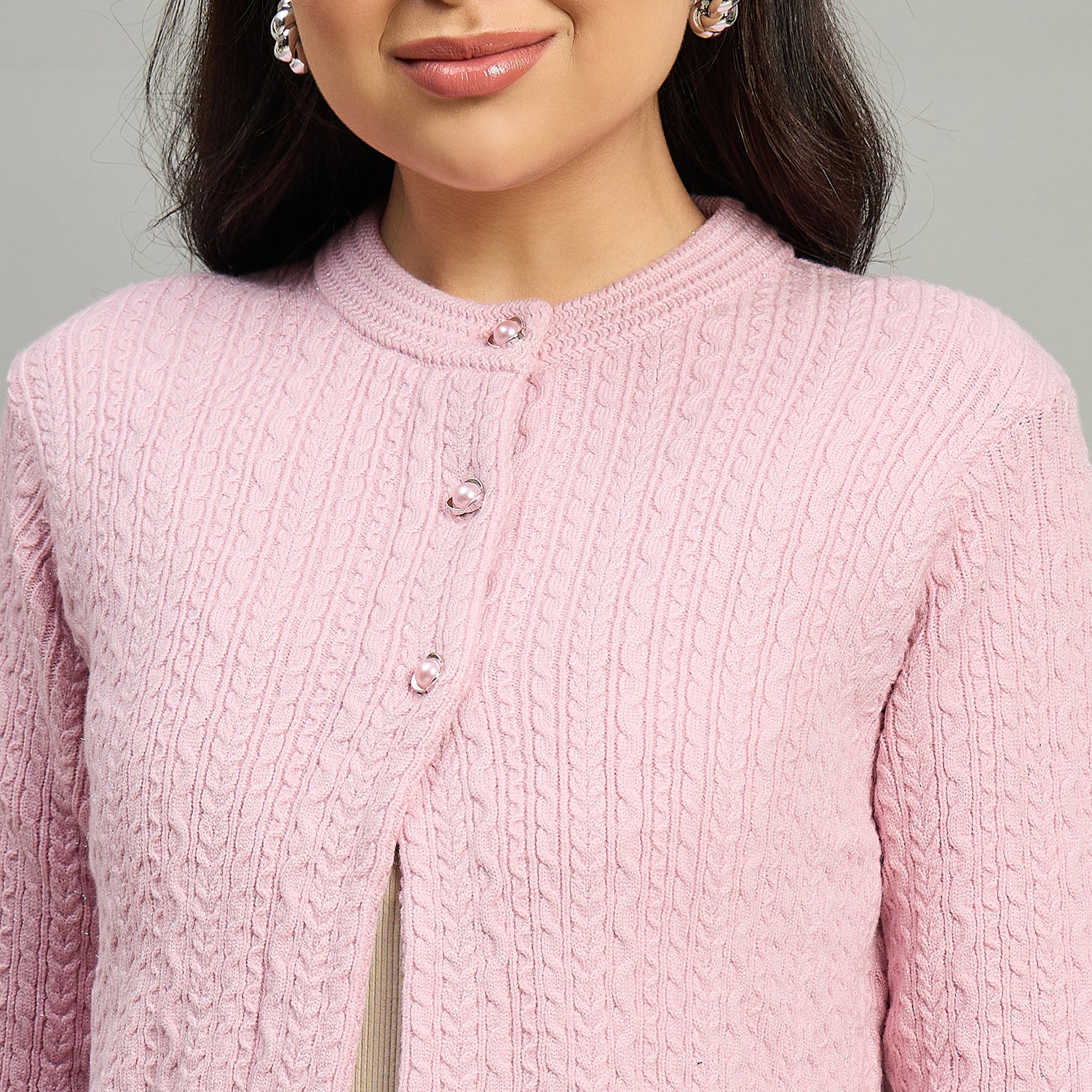 Duke Urban Women Full Sleeve Front Open Regular Fit Sweater (SDS1417)