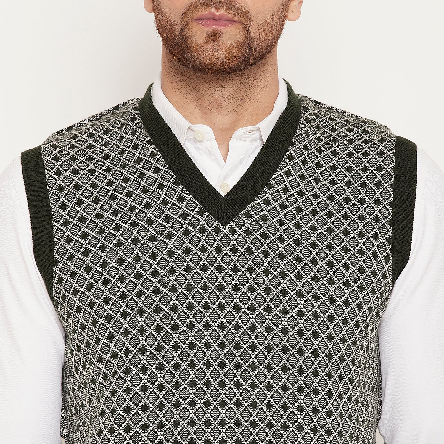 Duke Urban Men Sleeveless V Neck Reversible Sweater (SDS2175)