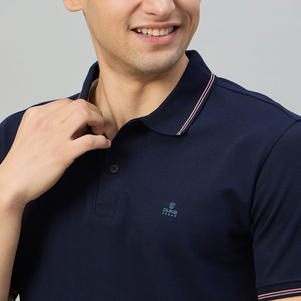 Duke Men Half Sleeve Cotton Smart Fit Casual T-shirt (SD73)
