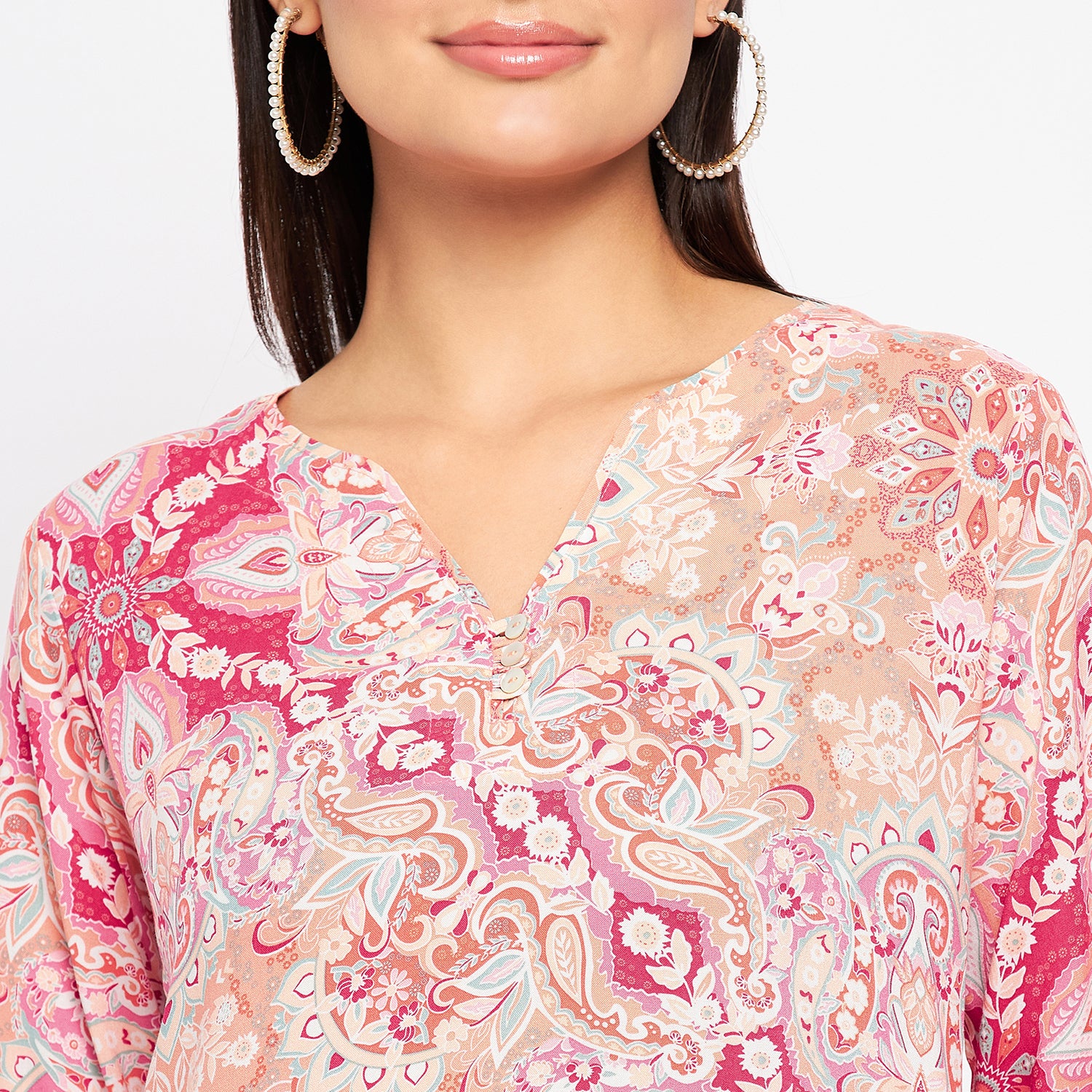Duke Stardust Women 3/4 Sleeve Printed Tunic (SDX4115)