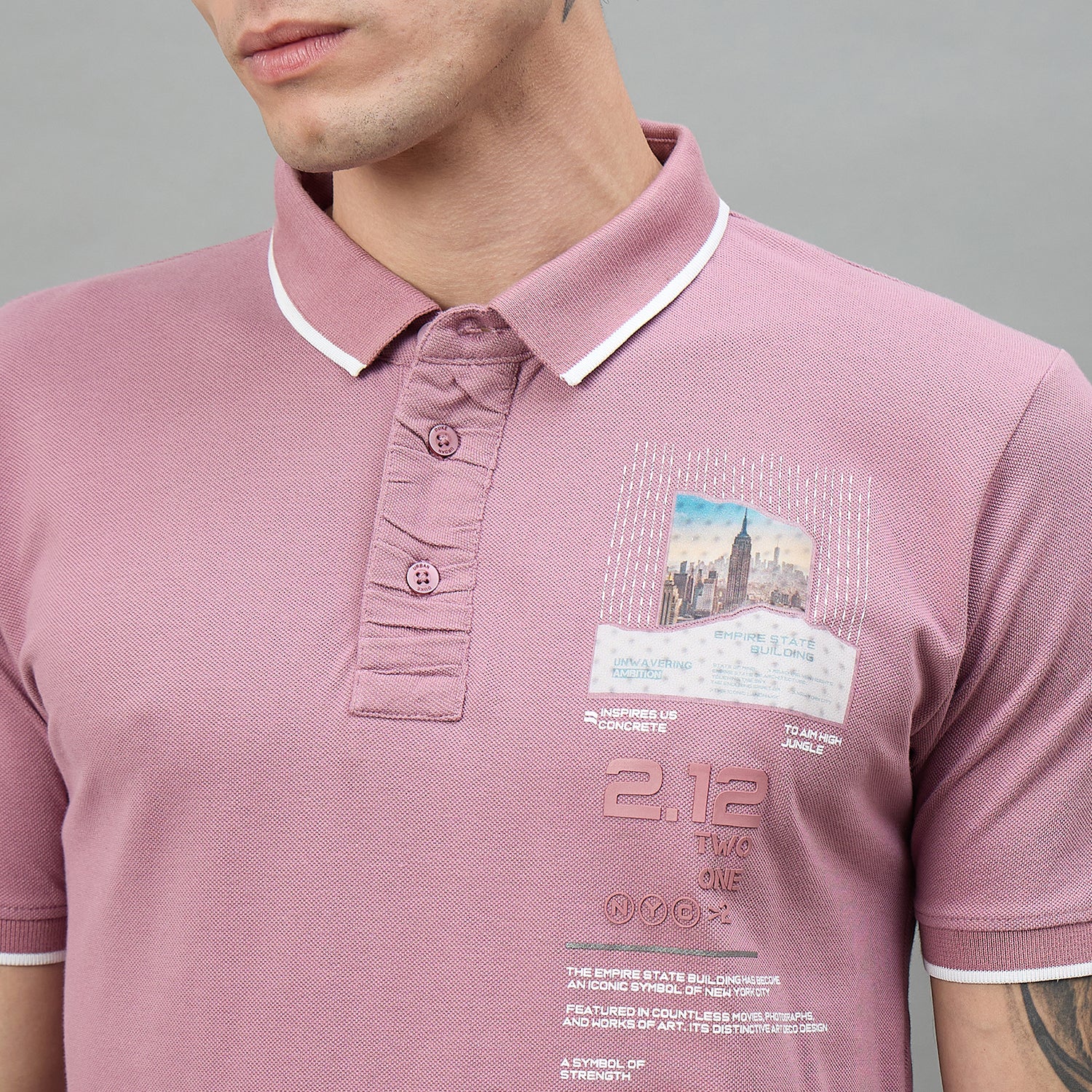 Duke Urban Men Printed Half Sleeve Polo Tshirt (LF7509)