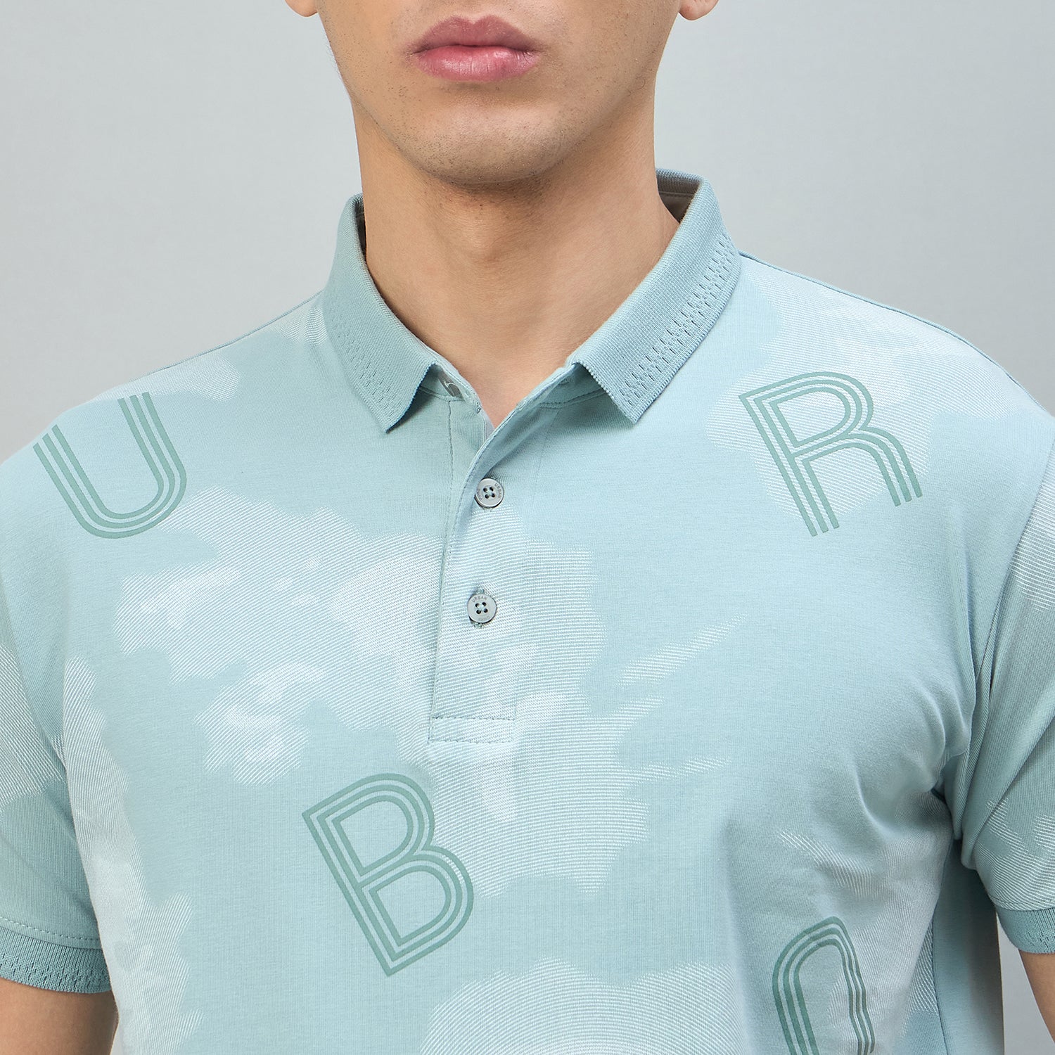 Duke Urban Men Typography Half Sleeve Slim fit Polo Tshirt (LF7632)