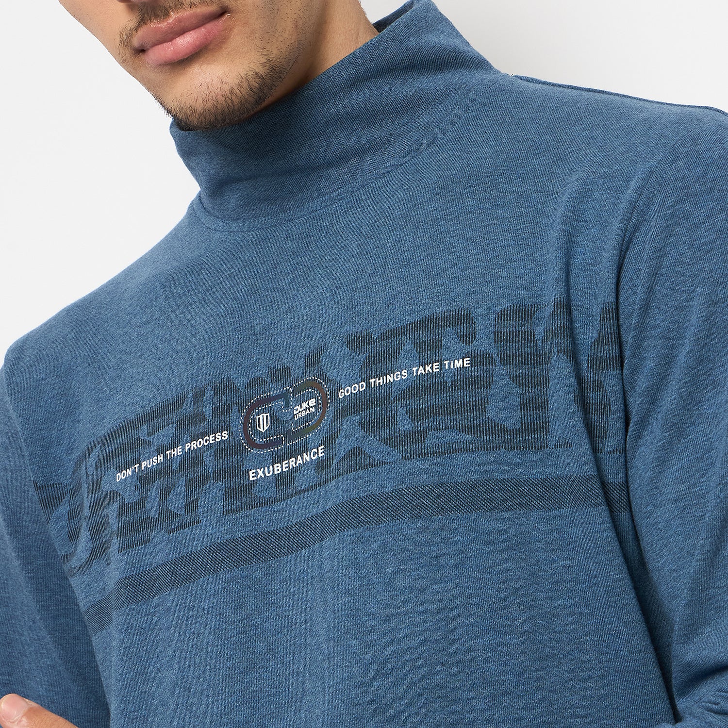 Duke Urban Men Full Sleeve Turtle Neck Sweatshirt (LF6393)