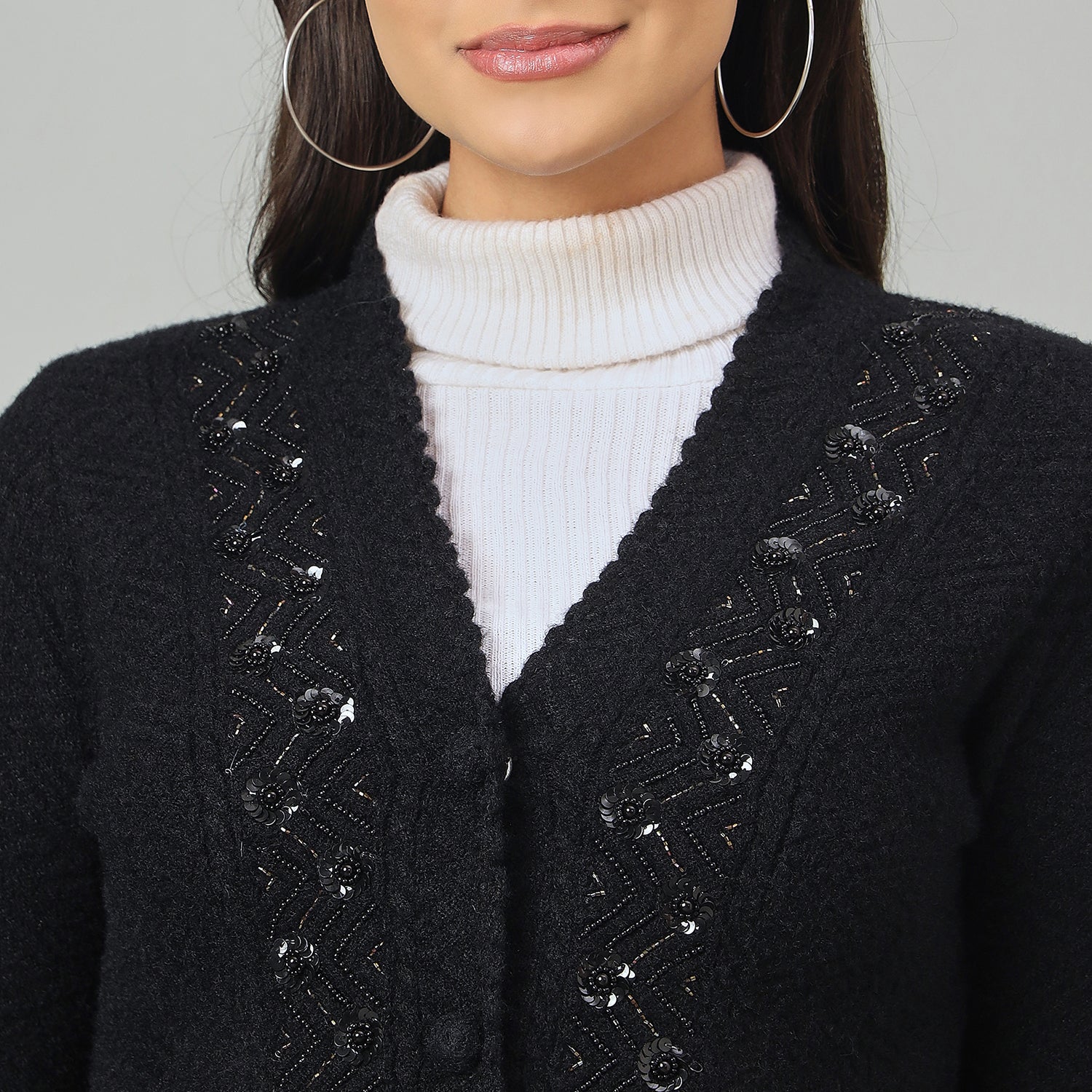 Duke Urban Women Front Open Regular Sweater (SDS1282)
