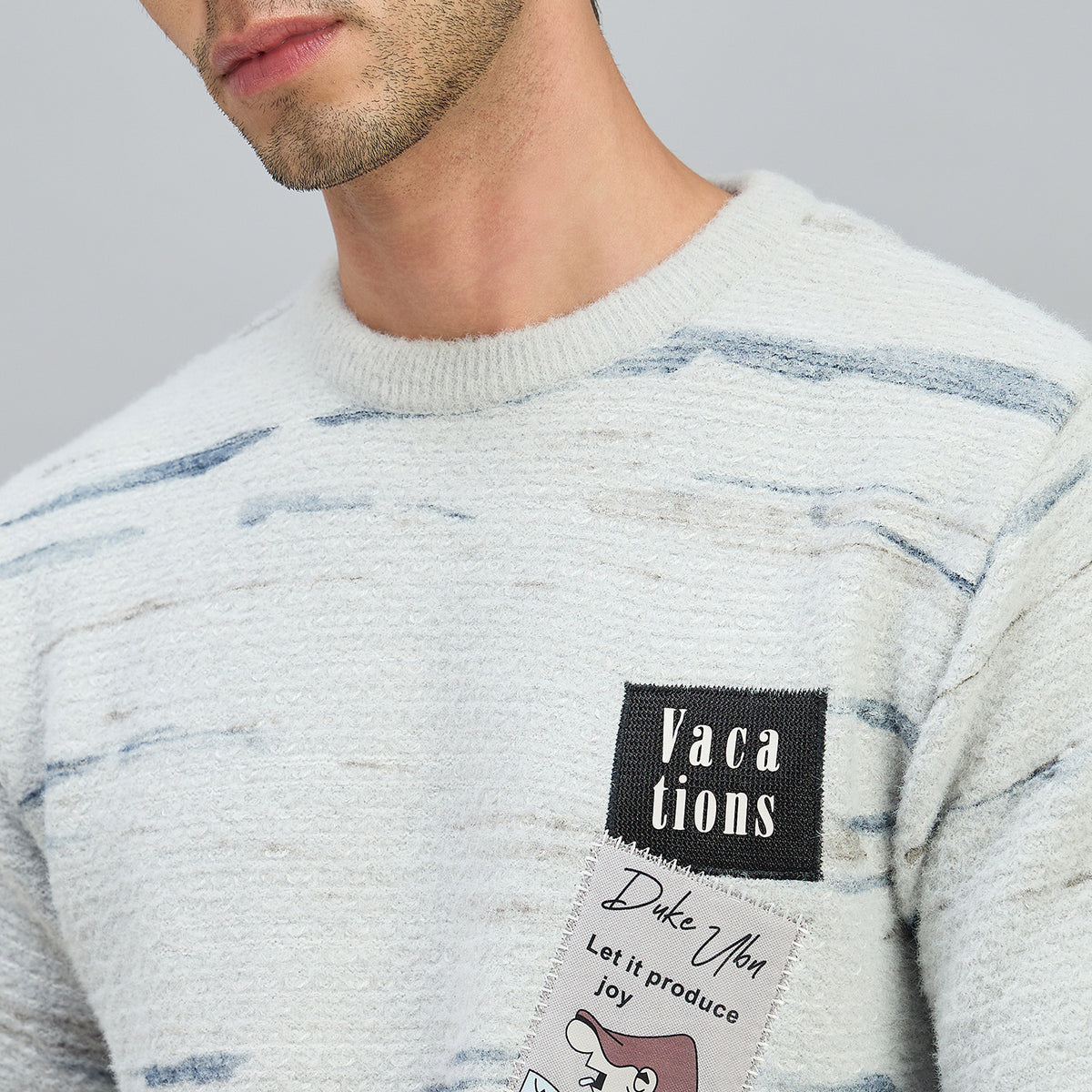 Duke Men Full Sleeve Round Neck Regular Sweater (SDS2324)