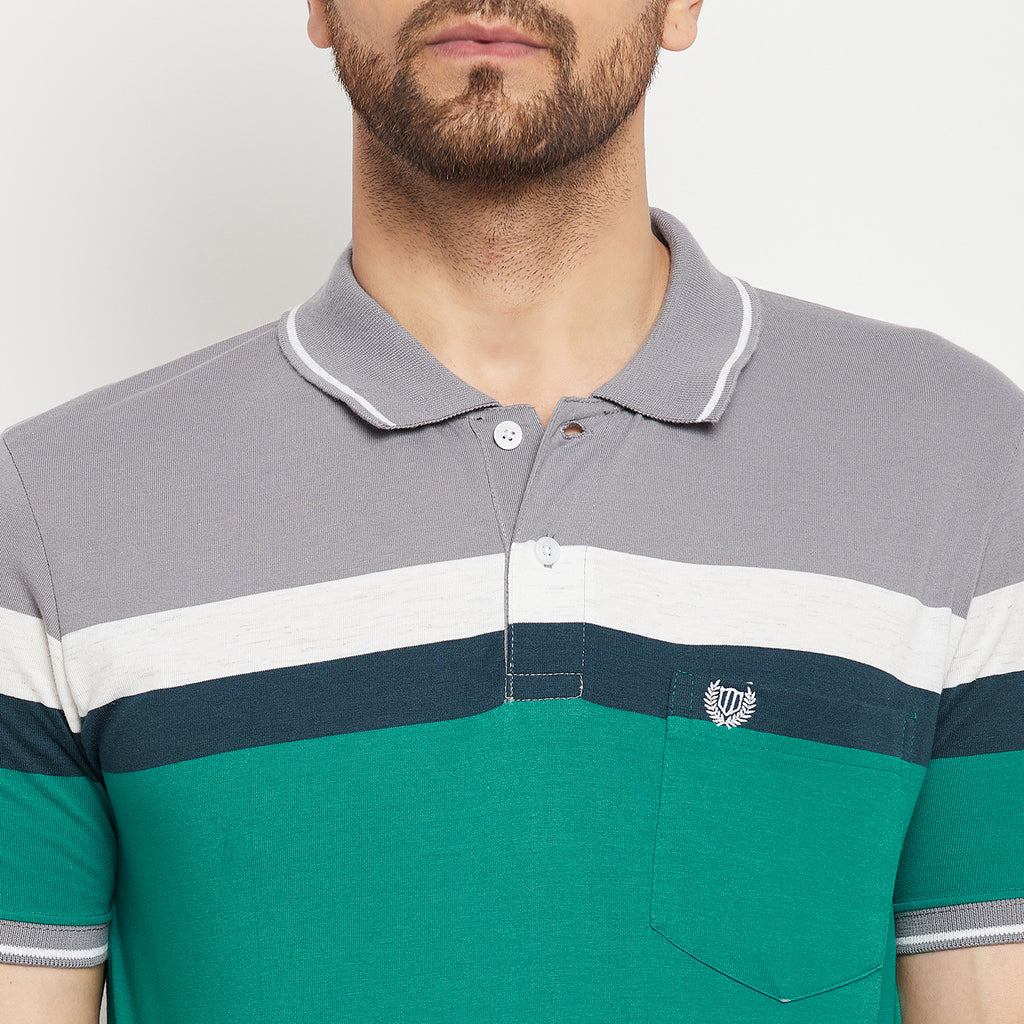 Duke Stardust Men Half Sleeve Polo Neck Cotton T-shirt (LF5724)