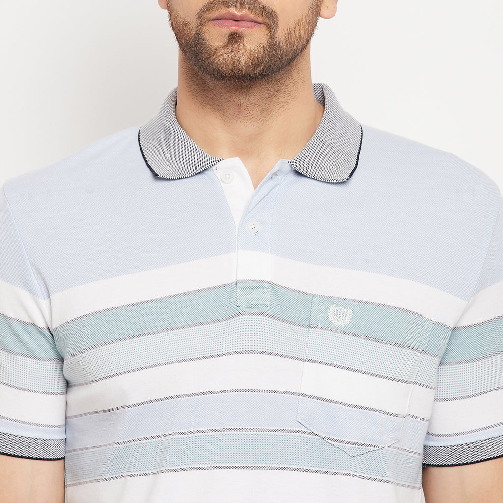 Duke Stardust Men Half Sleeve Polo Neck Cotton T-shirt (LF7017)