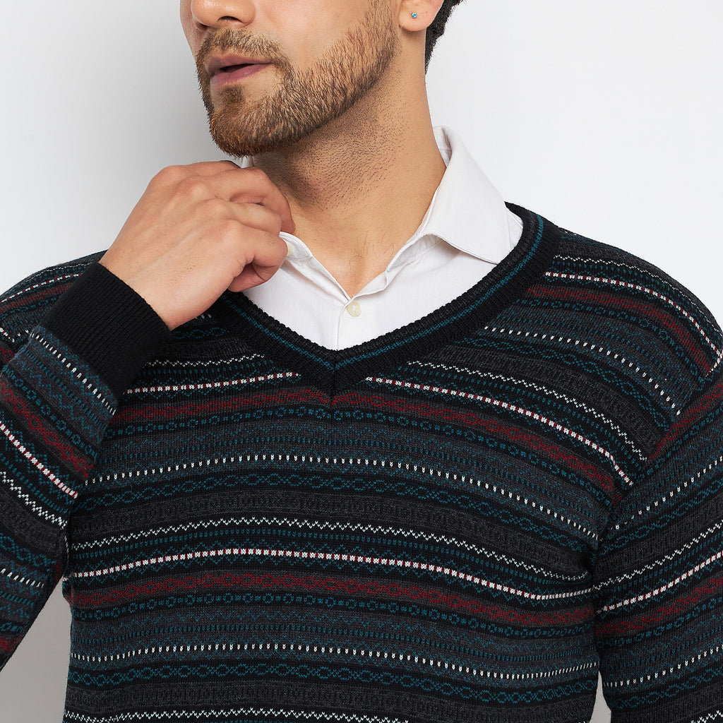 Duke Stardust Men Full Sleeve V Neck Sweater (SDS2051)