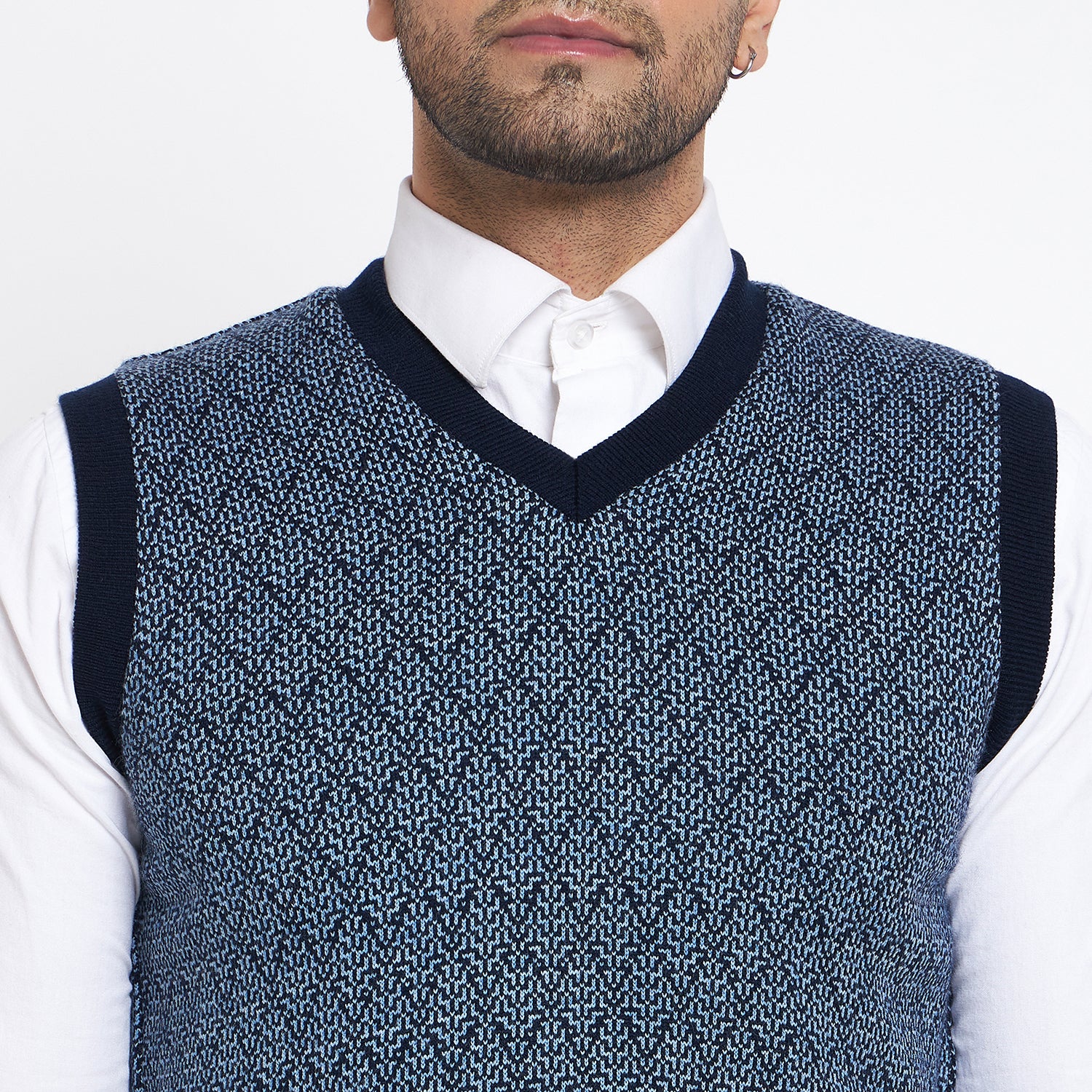 Duke Urban Men Sleeveless V Neck Reversible Sweater (SDS2174)