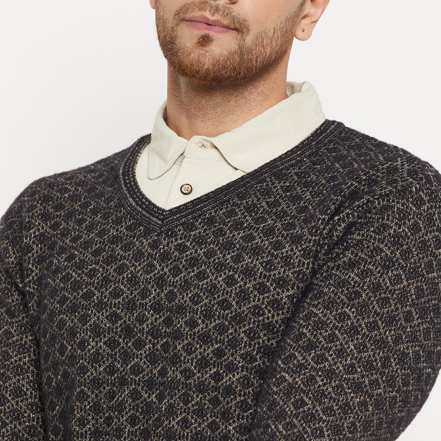 Duke Urban Men Full Sleeve V Neck Sweater (SDS2130)