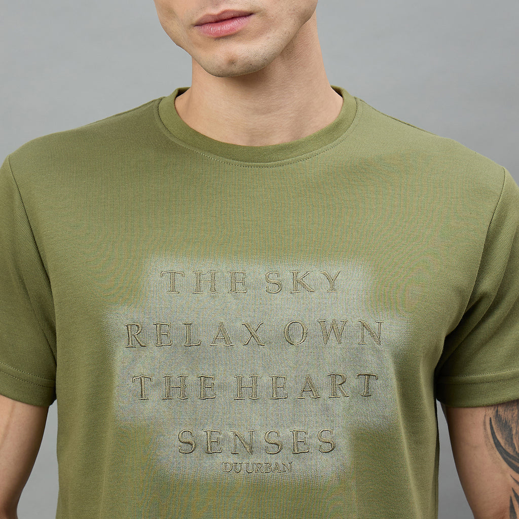 Duke Urban Men Typography Half Sleeve Round Neck Tshirt (LF7597)