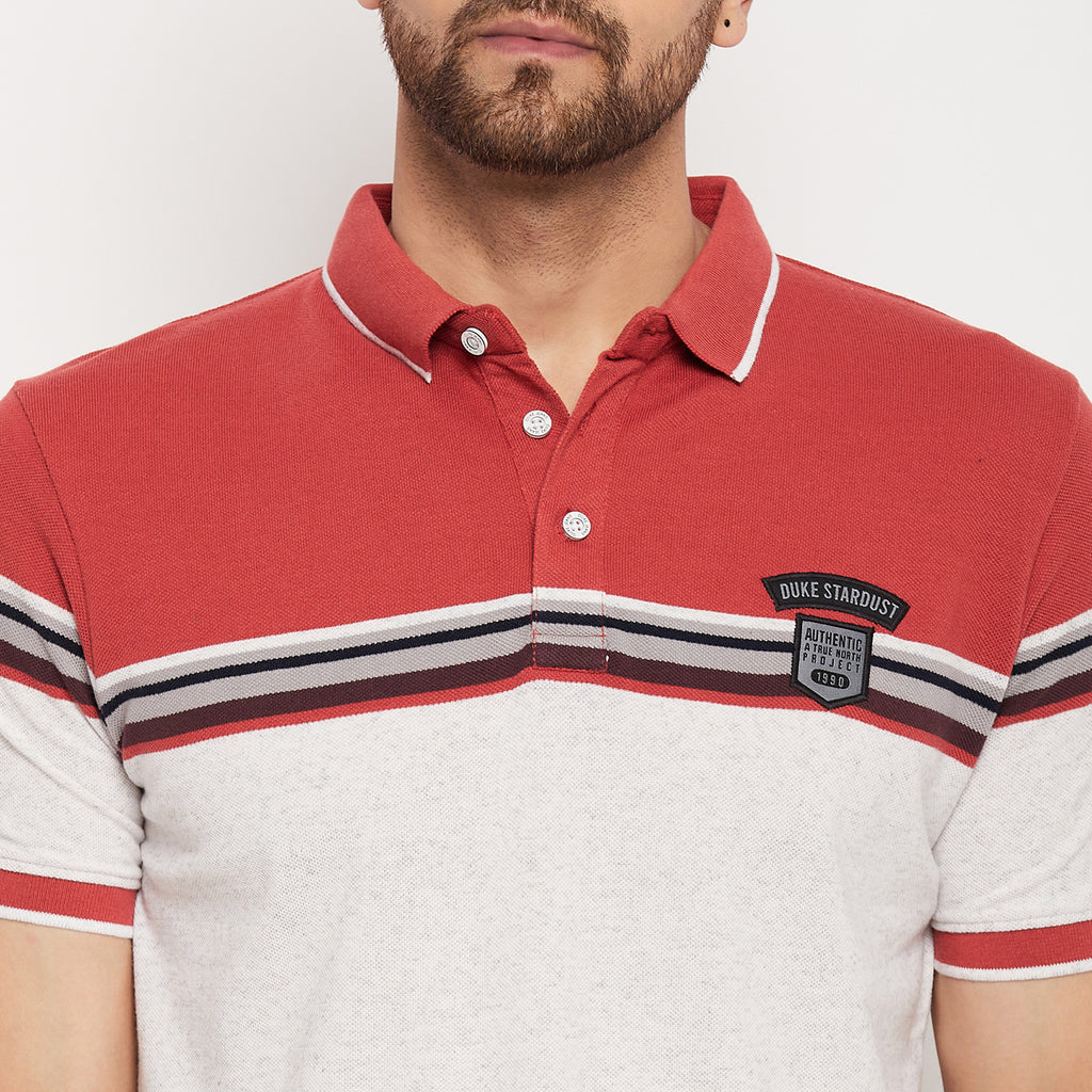 Duke Stardust Men Polo Neck Half Sleeve Cotton T-shirt (LF7020)
