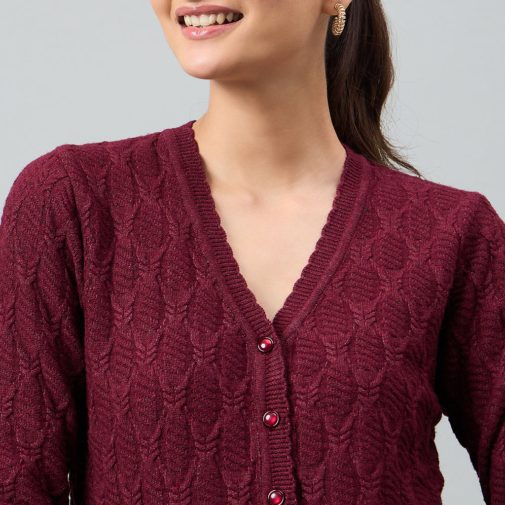 Duke Urban Women Full Sleeve Front Open Regular Cardigan (SDS1291)