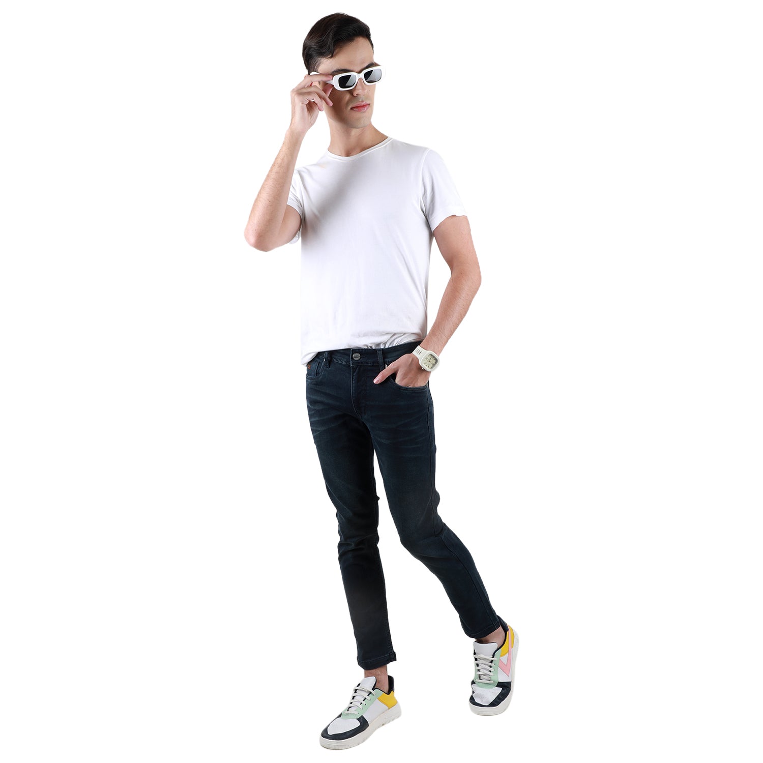 Duke Urban Men Stretchable Ankle Length Slim Fit Jeans (SDD5465)