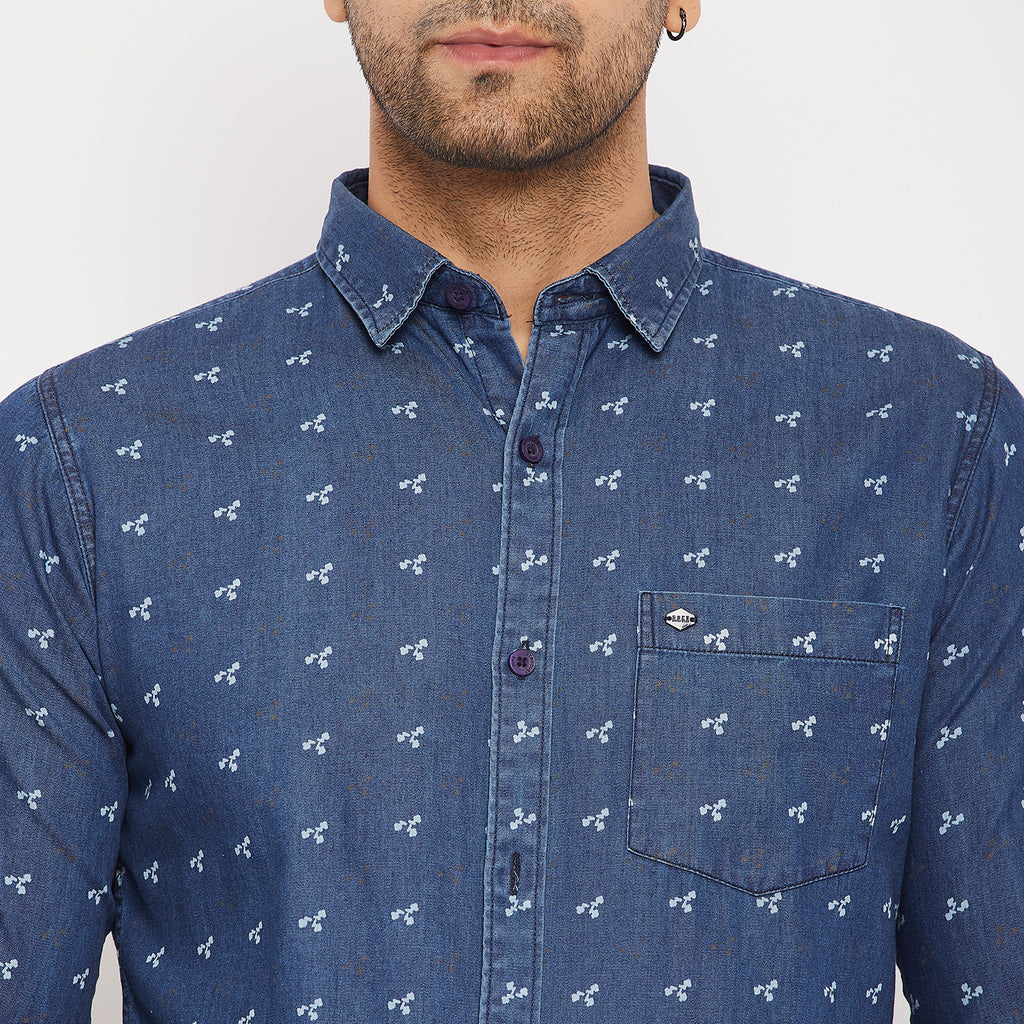 Duke Men Stardust Cotton Full Sleeve Shirt (SDO8910R)