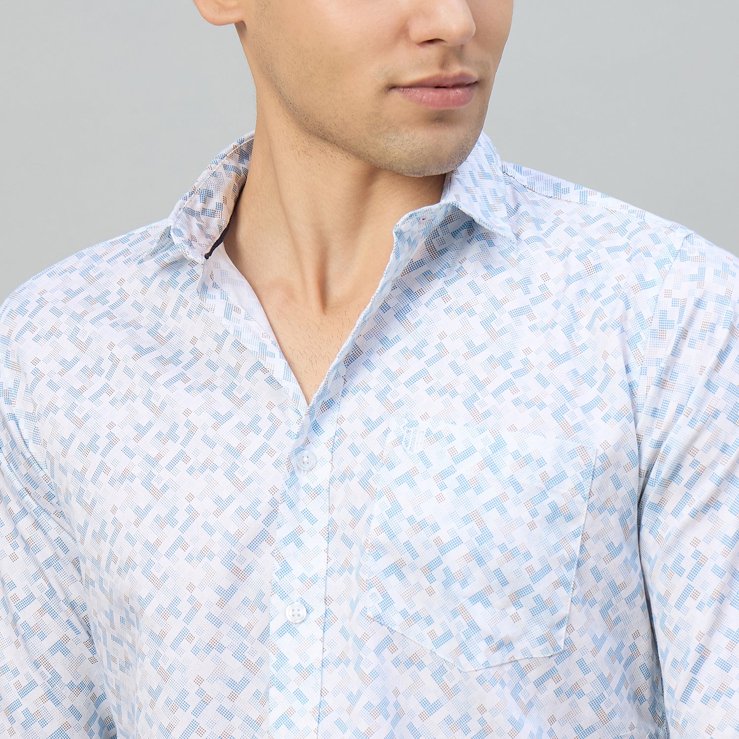 Duke Men Slim Fit Full Sleeve Short Style Cotton Shirt (SDO8PRBN)