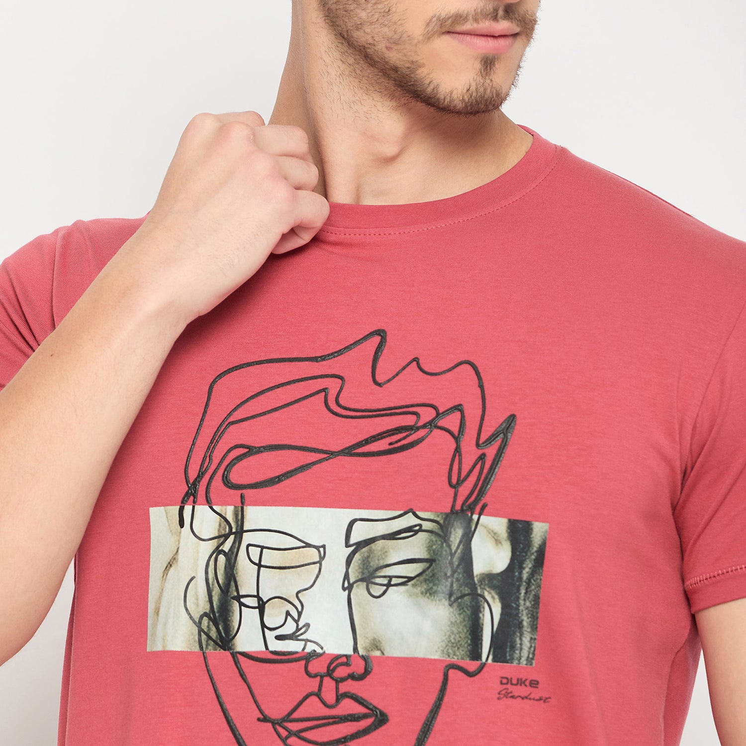 Duke Strardust Men Half Sleeve Cotton T-shirt (LF7048)