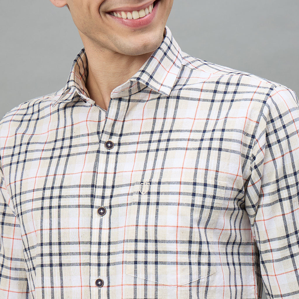 Duke Urban Men Checkered Full Sleeve Spread Collar Regular Shirt (SDO9CKAH)