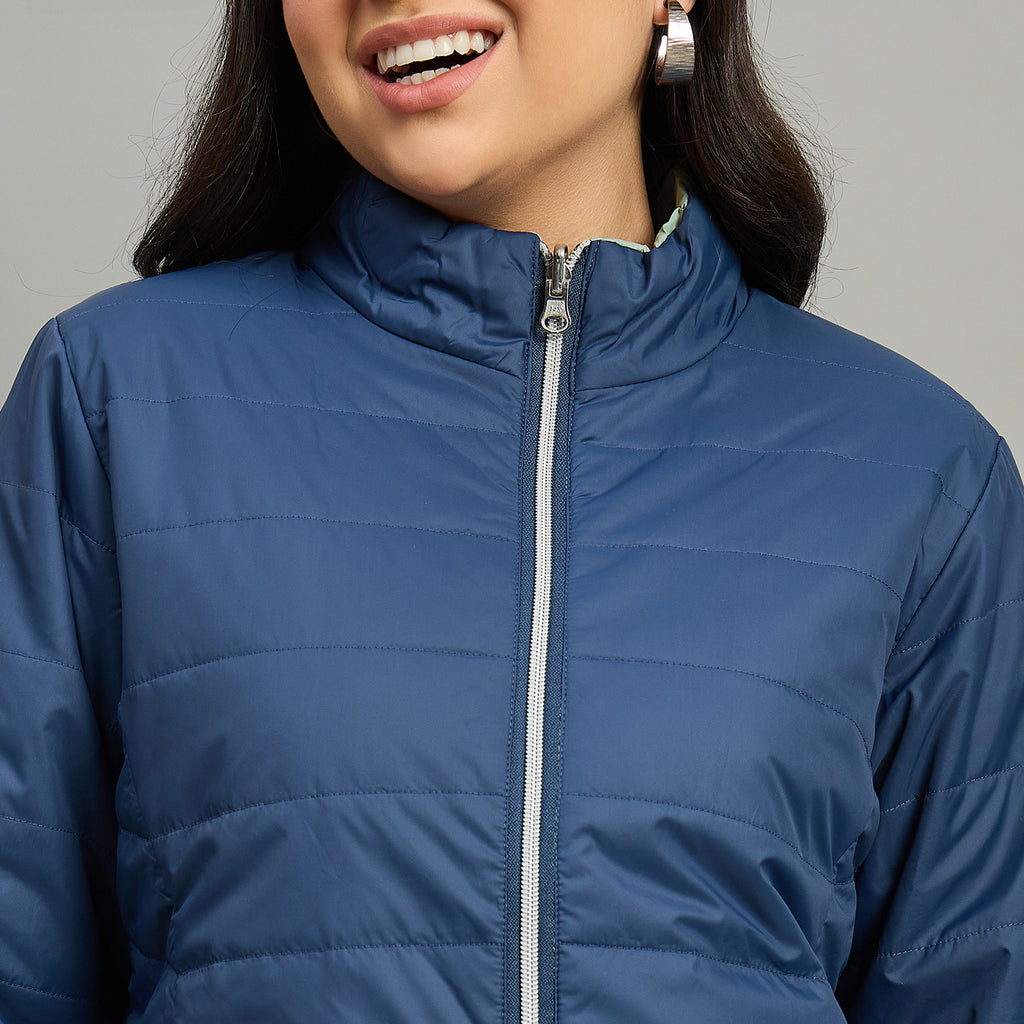 Duke Urban Women High Neck Full Sleeve Reversible Regular Jacket (SDZ2121)
