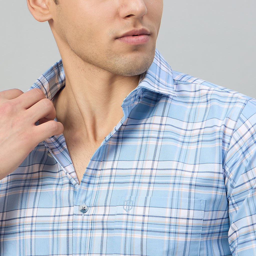 Duke Men Slim Fit Full Sleeve Oxford Cotton Shirt (SDO5CKCY)